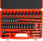 New 85 Piece 3/8" Impact Socket Set Standard Sae & Metric Shallow Deep Swivel. Fixed Price $52.00.