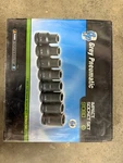 Grey Pneumatic 9108d 1" Drive 8 Piece Deep Sae Impact Socket Set. Fixed Price $90.00.
