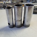 Vintage S-k Tools 1/2" Drive Deep Sockets 12 Pt 40820 5/8" 40828 7/8" 40832 1". Fixed Price $20.00.