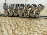 7pc Craftsman-v- Series 3/8 Drive Swivel Flex Sockets Set 3/8"- 3/4" 12 Point. Fixed Price $60.00.