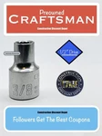 Used Craftsman Shallow Socket Sae 1/2" Drive 3/8" 12 Point Cmmt47500. Fixed Price $7.24.