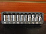 Snap On 310twmya-1/2" Dr 10 Pc Metric Shallow 6pt Chrome Socket Set (10mm-19mm). Fixed Price $119.99.