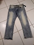 Buffalo David Bitton Six-x Slim Straight Stretch Denim Blue Jeans 38x32 Nwt Blea. Fixed Price $59.99.