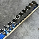Snap-on Sfm 10-19mm 3/8" Drive 11 Pieces 6-points Metric Deep Socket Set (used). Fixed Price $140.00.