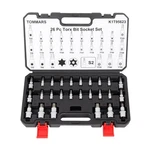 Tommars 26-pc Torx & Security Bit Socket Set 1/4 3/8 1/2 Drive T Tt. Fixed Price $64.52.