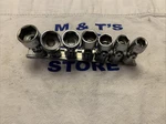 Vintage Craftsman Usa 3/8" Drive 7pc 6pt V Series Sae 3/8-3/4" Swivel Socket Set. Fixed Price $77.70.