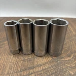 Set Of Four Craftsman Sockets Made In Usa. Fixed Price $27.01.