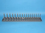 Snap On 3/8" Metric 2 Row Post Style Deep Socket Tray Gloss Gray Ya12met. Fixed Price $36.99.