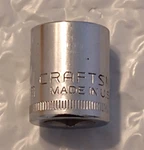 Craftsman Tools Usa V 43547, 3/8" Drive. 15mm. Socket, Shallow, 6 Point.. Fixed Price $9.89.