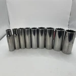 Craftsman 9pc 1/2 Drive Deep 12 Point Sae Sockets 1/2-1-1/16 Usa G 47521-47532. Fixed Price $72.76.