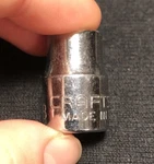 Vintage Craftsman 3/8" Socket 3/8 Drive 6 Pts -v- 43001 Usa Nos!. Fixed Price $8.99.