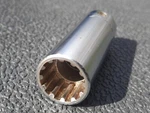 Nos Snap On Fel180 9/16" 12pt Deep 3/8" Drive Sae Hex #18 Spline Socket Aircraft. Fixed Price $49.99.