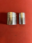2 Pc Vintage Snap On 1/2 Drive 12 Point Shallow Sockets Sv321 1" & Sv201 5/8". Fixed Price $14.99.