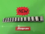 Snap-on Tools Usa 1/2" Drive Socket Set Sae Shallow Chrome 6 Point Standard New. Fixed Price $240.00.