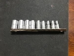 9 Piece Mac Tools 1/4 Drive 6 Point Metric 5.5 - 13mm Socket Set W/ Rail Usa. Fixed Price $89.99.