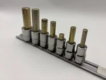 Snap On 3/8in. Drive Hex Allen Bit Metric Sockets 7pcs Fam 6mm-14mm. Fixed Price $89.99.