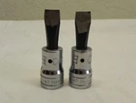 Snap-on 2 Piece 1/2" Drive Standard Flat Tip Bit Socket Drivers. Fixed Price $45.59.