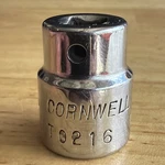 Cornwell Tools 1/2" Shallow Socket 1/4" Drive 6 Point T0216 Made In Usa. Fixed Price $11.95.
