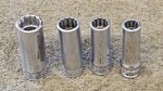 4 Snap On Socket Set 3/8" Drive 12 Point Sae Deep 19/32 1/2 7/16 Sf Sf191. Fixed Price $41.23.