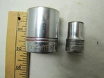 Lot Of 2 Williams 1/2'' Drive Sockets 9/16 12pt. & 1 1/8'' 6pt. Used. Fixed Price $9.00.