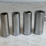 Craftsman 4pc 3/8 Drive 6pt Deep Metric Sockets, 14-15-17-19mm, Usa. Fixed Price $11.00.