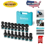 Duratech 16pc 3/8" Dr Swivel Socket Set Shallow Universal Impact Metric 8mm-24mm. Fixed Price $148.99.