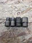 Husky Pro 1/2 Drive 9/16 11/16 13/16 In Shallow 6 Point Impact Sockets Used. Fixed Price $11.99.