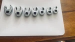 7 Piece Snap On Tools Sae 3/8" Drive Crows Foot Wrench Set - Frh120s-frx240. Fixed Price $85.00.