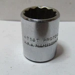 Proto 4716t Usa Made 1/2" Socket 1/4" Drive, 12 Point A258u. Fixed Price $2.19.