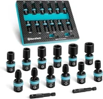Duratech 14-piece Metric Impact Universal Joint Socket Set With Organizer. Fixed Price $63.79.