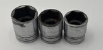 Snap-on 15/16"- 1 1/16" 1/2" Drive 3pc 6pt Sockets Tw-301 Tw-321 Tw-341. Fixed Price $21.99.