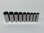 Nos Craftsman Usa G 9pc Sae 3/8" To 7/8" Deep Socket Set - Drive 6 Point. Fixed Price $74.99.