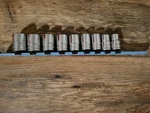 Snap On Sae Sockets 1/2 Drive 12 Point 9 Piece 1" Thru 1/2" *free Same Day Ship. Fixed Price $199.00.
