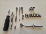 Snap On Tools 20 Piece 1/4" Drive 6 Point Sae Socket Set Ratchet & Accessories. Fixed Price $160.00.