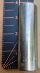 Vtg Easco 533224 3/4" Deep Socket 1/2" Dr 12pt Usa Chrome Hand Tool. Fixed Price $8.00.
