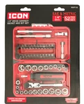 Icon (rsxft-52) 1/4 In. Drive Compact Socket & Bit Set, 52-pcs, New (free Shipp). Fixed Price $75.00.
