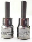 Lot Of 2 Husky 1/4" Hex Bit Sockets 3/8" Drive Sae Hw1/4. Fixed Price $12.99.