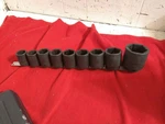 Snap On New 9 Piece 3/4 Drive 6 Point Metric Shallow Impact Socket Set 24-46mm. Fixed Price $280.00.