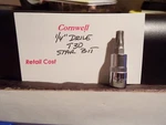 Cornwell 1/4" Drive T27h Star Torx Bit. Fixed Price $12.00.