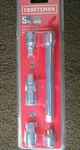 New! Craftsman 3/8 In. Drive Socket Accessory Set 5 Pc. Cmmt42335. Fixed Price $38.00.