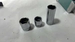 Snap-on 3pc 1/2" Drive Sockets Wsw-104 (1/2w), Tw-361 (1-1/8" 8pt), S300-1. Fixed Price $38.99.