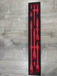 Snap-on Fm209ess01b 9pc 3/8 Ratchet And Extension Organizer Foam In Red. Fixed Price $65.00.