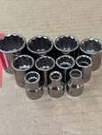 Vintage Craftsman Nos 11 Piece Socket Set 12 Pt 3/8" Drive 1/4 - 7/8 Usa Sae. Fixed Price $37.50.