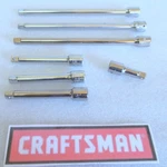 Lot Of 7 Craftsman Usa Tools 1/4" Socket Extensions 1" 3" 6" 43531 43538. Fixed Price $48.71.