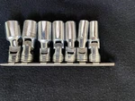 Snap On 7 Pc 3/8" 207fsu 6 Pt Deep Sae Universal Swivel Socket Set - 3/4". Fixed Price $199.00.