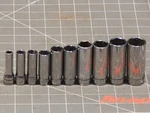 Snap On Sae 10pc 3/8 Drive Deep Socket Set 5/16" 7/8" 6pt Dr 211sfsy Minus 1/4. Fixed Price $139.49.