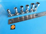 Used,snap On Tools (7/16 Thru 3/4 In.) 3/8 In. Dr. Swivel Universals,part#206afs. Fixed Price $229.00.