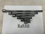 Snap-on Tools Usa New 6pc 3/8" Drive Knurled Chrome Socket Extension Set 206afx. Fixed Price $195.00.