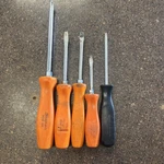 Snap On Screwdrivers Hard Handle Orange 4 Screwdivers + Black Torq Sstx425 P21. Fixed Price $61.75.