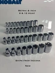 Kobalt 36pc 3/8 Socket Set 6 & 12 Point Metric Sae Chrome Mechanics Tool. Fixed Price $31.40.